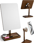 YEOUX Premium Desktop Glass Mirror, Dry Erase Board & Magnetic Phone Stand by Yeoux