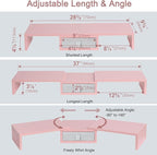 TEAMIX Pink Dual Monitor Stand Riser - Image 5