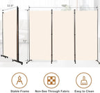 Room Divider 6FT Folding Privacy Screens, 3 Panel Partition Room Dividers - Image 6