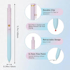 Ddaowanx Gel Pens, 0.7mm Quick Dry Black Ink, Fine Point Smooth Writing Pen - Image 2