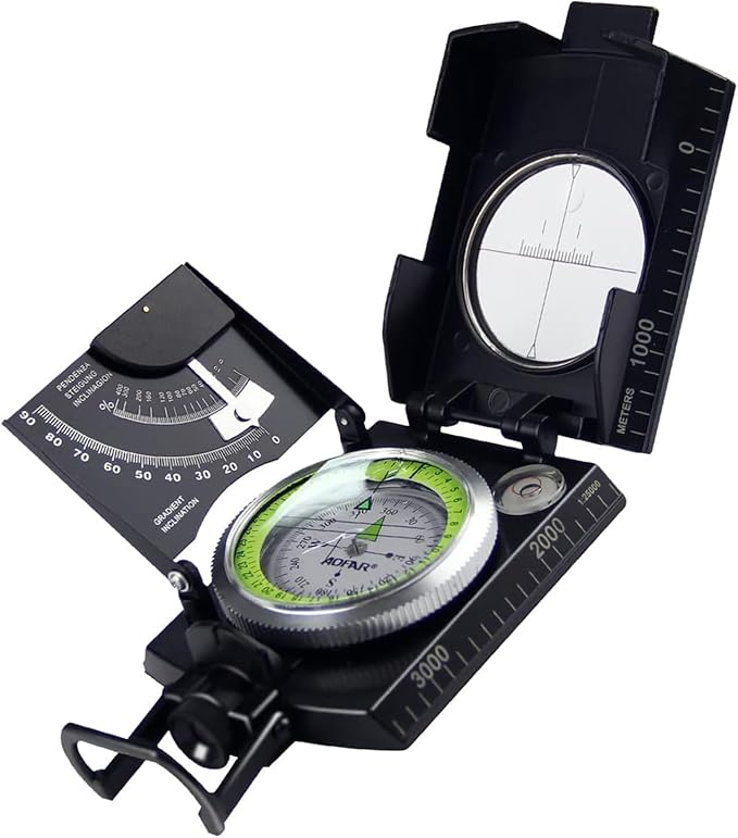 AOFAR AF-4074 Military Compass for Hiking, Lensatic Sighting Waterproof by AOFAR