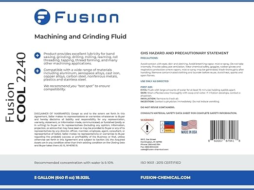 Machining, and Cutting Fluid | Fusion Cool 2240 | General Purpose Coolant - Image 6