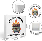 Funny Desk Decor, Dumpster and Fire Wood Box Sign - Image 2