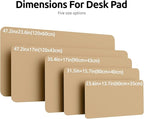 YSAGi Leather Desk Protector, Office Mat, Large Mouse Mat, Non-Slip PU Leather - Image 4