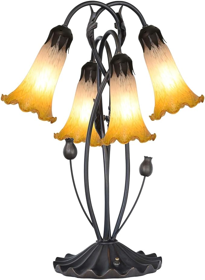 Bieye LS07 Lily Flower Blown Glass Lampshade - Image 7