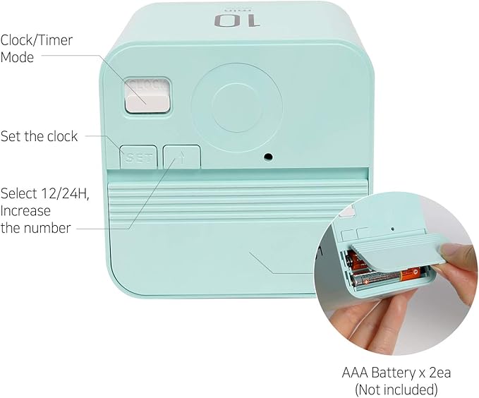mooas Multi Cube Timer Clock Rotating Flip Gravity Sensor Time Management - Image 6