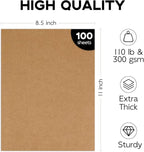 Heavy Weight 110lb Cardstock Brown Printer Paper, Goefun 100 Sheets Brown - Image 2