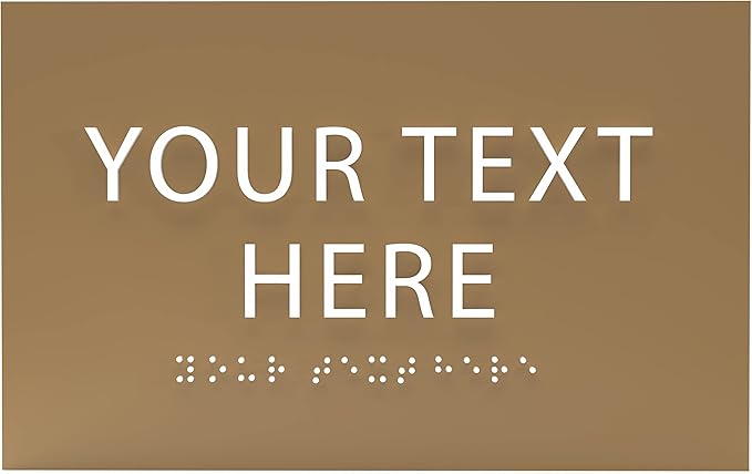 6" X4" Personalized Custom Sign- Tactile Graphics Grade 2 Braille Text | ADA by ADACentralSigns