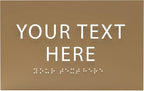 6" X4" Personalized Custom Sign- Tactile Graphics Grade 2 Braille Text | ADA by ADACentralSigns