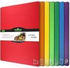 Fotouzy Plastic Cutting Boards for Kitchen, Flexible Cutting Mats Set of 7 by Fotouzy