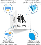 Faittoo Restroom Sign, Bathroom Signs, 2 Pack 6 x 8 Inches Acrylic Sign - Image 3