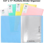 Phyxin 40-Pocket Portfolio Binder Organizer, Binder Sheet Protectors 8.5" x 11" - Image 3