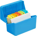 H4D 3x5 Index Card Holder with 100 Heavyweight Ruled Index Cards and 25 Plastic by H4D