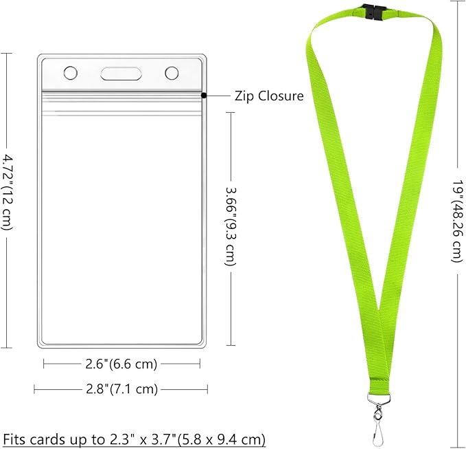 24-Pack Apple Green Breakaway Lanyards - Image 3