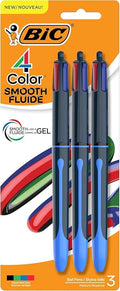 BIC 4 Color Smooth Retractable Ballpoint Pen, 1.0 mm Point by BIC