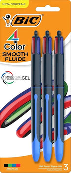 BIC 4 Color Smooth Retractable Ballpoint Pen, 1.0 mm Point by BIC