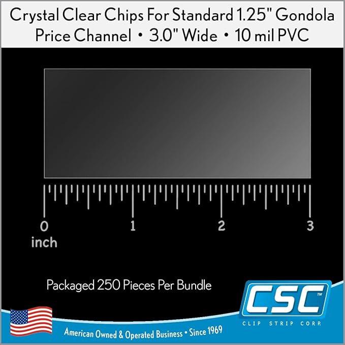 Price Data Channel Label Holder Chips, 10 Mil Thick, Gondola Shelf Edge - Image 6