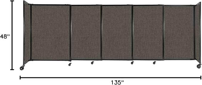 Versare Straightwall Sliding Portable Wall Partition | Freestanding Office - Image 7