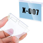 Meetory 50 PCS Clear Plastic Label Holders - Image 4