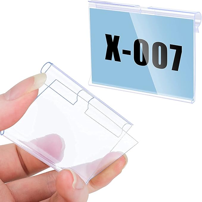 Meetory 50 PCS Clear Plastic Label Holders - Image 4