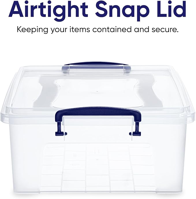 Superio Storage Bins with Lids, Stackable Totes, BPA Free, Odor Free, Organizer - Image 4