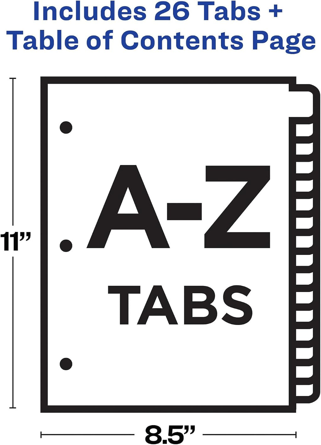 Avery A-Z Dividers for 3 Ring Binders, 26 Tabs per Set, Customizable Table of Contents, Multicolor Tabs, Great for Organizing Reports, Projects, and More (44225), 3 Sets (Pack of 4)