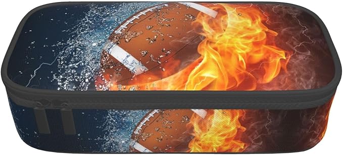 American Football Ball Themed Pencil Case Big Capacity Storage Pencil Pouch - Image 9