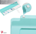 Aqua Blue Mini Desktop Pure Glass Whiteboard, Small Slope Slick Desk Whiteboard - Image 5