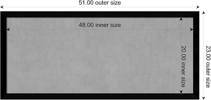 Amanti Art Black Framed Magnetic Board 23x51 Oversize Vision Board - Image 4