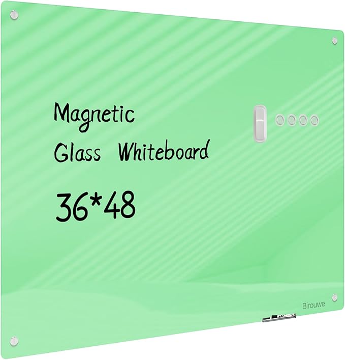Magnetic Glass Whiteboard by Unknown