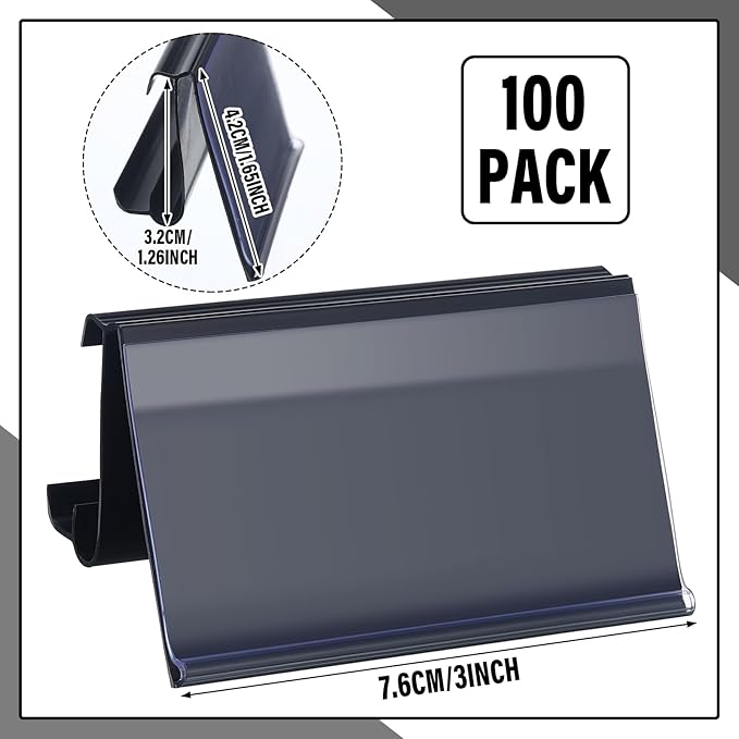 Kathfly 100 Pcs Wire Shelf Label Holders Compatible - Image 2
