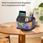 PUSU 360°Rotatable Remote Control Holder, PU Leather TV Remote Holder Caddy - Image 4