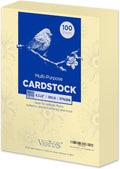 Cream Cardstock Paper, 110lb/199gsm Heavy Cardstock, Colored Multi-Purpose paper by WritePads