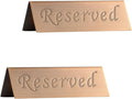 Reserved Sign - Brushed Stainless Steel Free Standing Table Top Compliance Sign by OKOMATCH