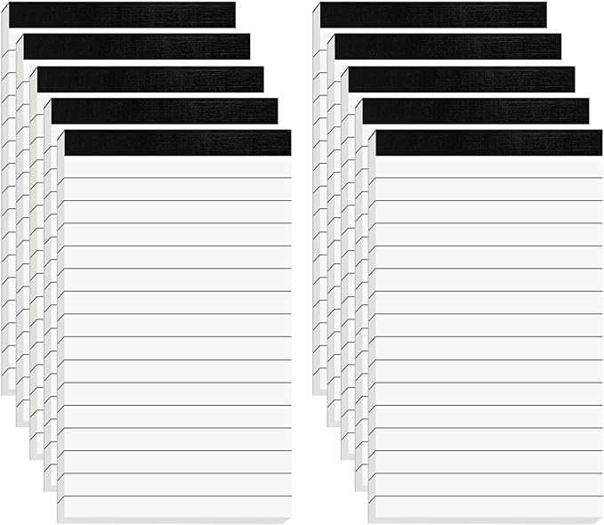 10 Pcs Note Pads Refills 3 x 5 inches Memo Small Notebook Writing Pads by Nichela
