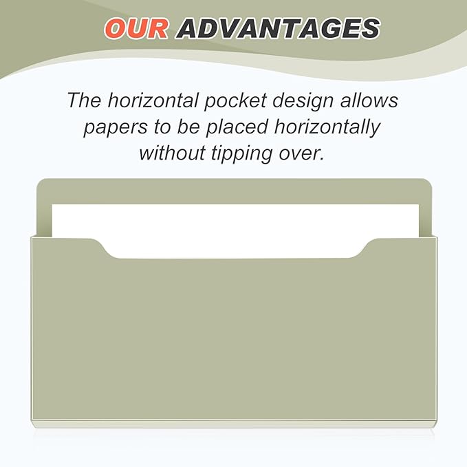 Feifeiya Magnetic Pocket File Holder Large File Folder Organizer Paper Mail - Image 3