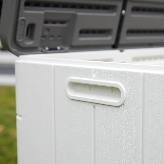 Decksplore 100 Gallon Outdoor Storage Box Waterproof Lockable Resin Deck Box - Image 5