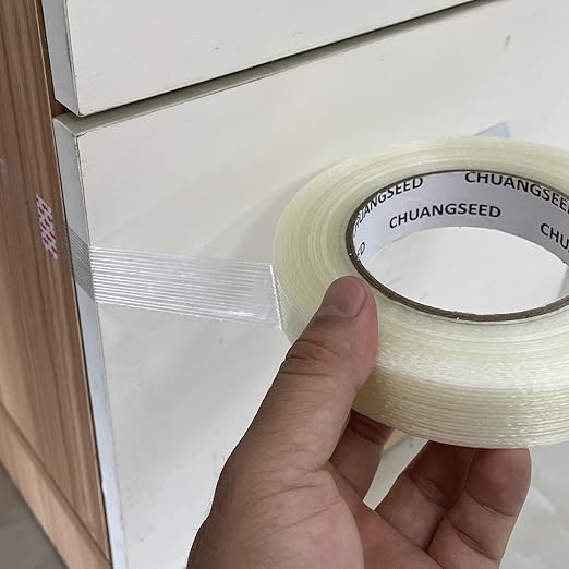 CHUANGSEED 3Pack Mono Filament Strapping Tape 6.2mil x 1Inch x 60yds Commodity - Image 2
