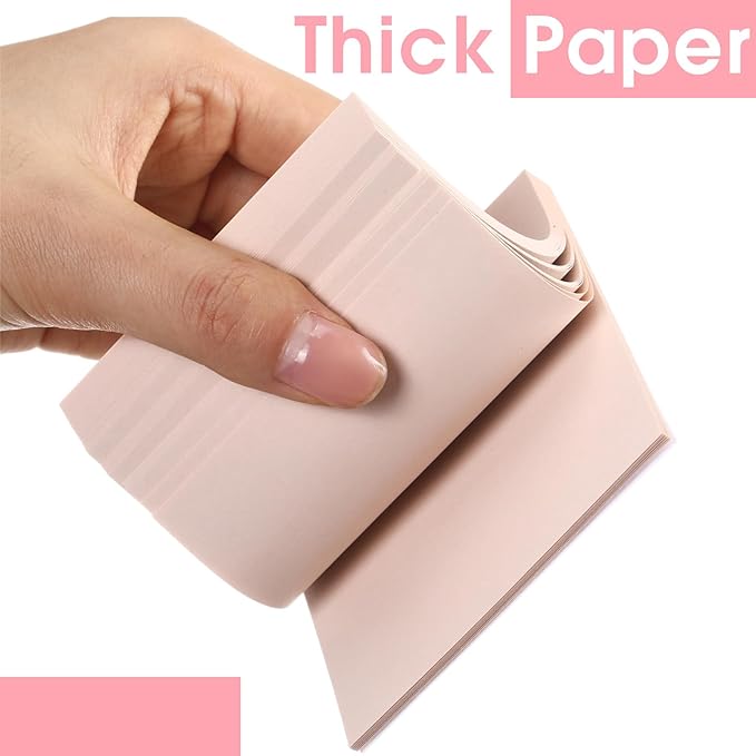 Thenshop 12 Pads Pink Sticky Notes 3''x3'', Self Stick Notes Pads Pink Office - Image 3
