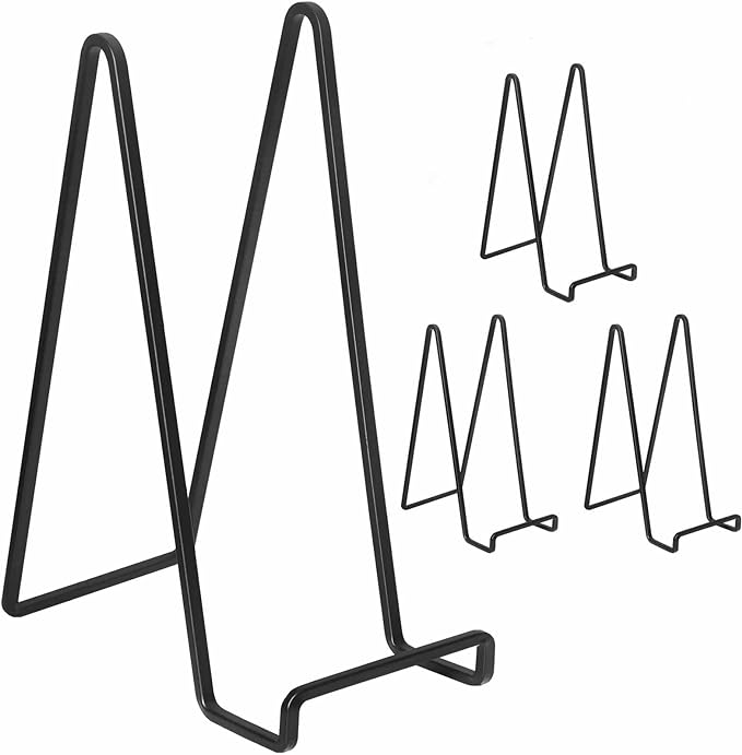 Decolore 4 Pack 8.5 Inch Black Picture Stands by Decolore