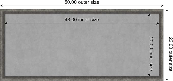 Amanti Art Grey Framed Magnetic Board 22x50 Oversize Vision Board - Image 3