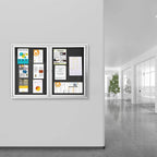 SWANCROWN Weather Resistant Enclosed Bulletin Board Felt Displays Boards Wall - Image 8