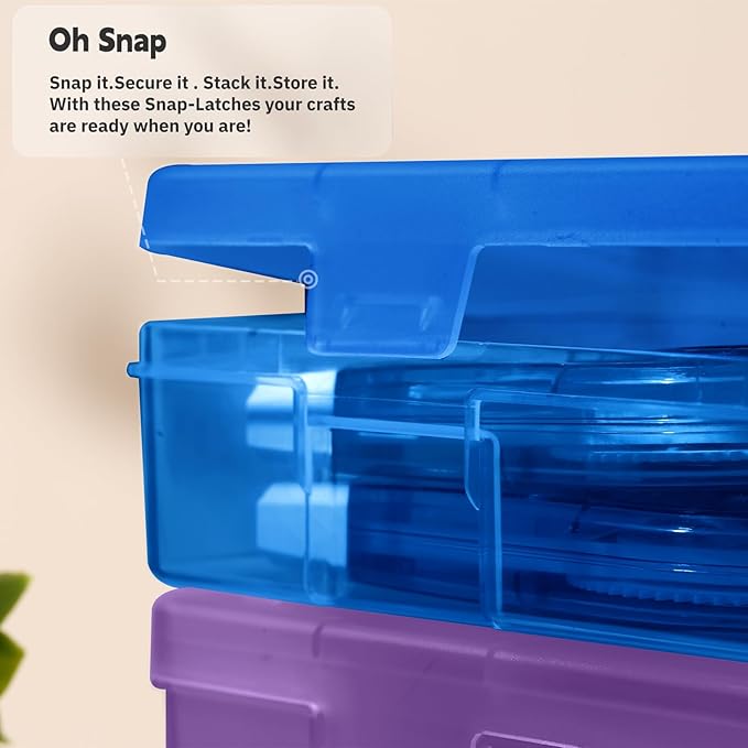 novelinks Stackable Plastic Clear Storage Box Containers - Image 3