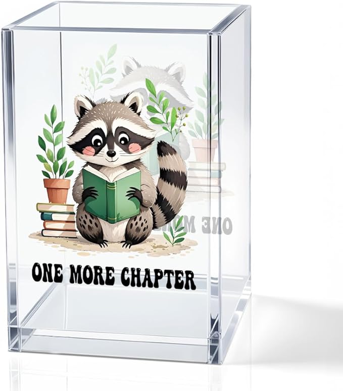 QYUVK One More Chapter Acrylic Pencil Holder Cup, Book Lover Gifts by QYUVK