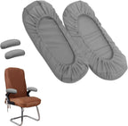 Kakalote Office Chair Armrest Covers, 1pair Stretchable Stretch Computer Chair Slipcover Desk Chairs Arm Cover for Office, Desk, Gaming Chairs (Grey-No Sponge pad)