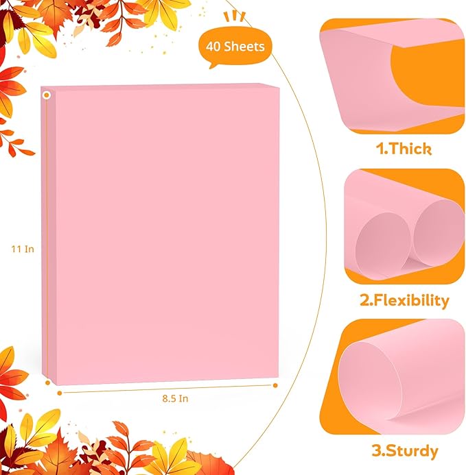 Pink Cardstock 8.5 x 11, Valentine's Day Colored Cardstock Paper, Printer Paper - Image 2