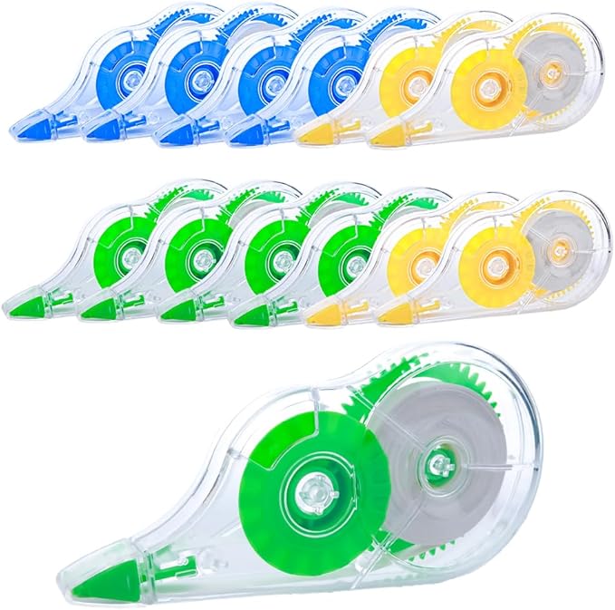 Jovanssen White Correction Tape, 12 Pack, 39.37 Feet Correction Tape by Jovanssen