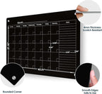 J&J worldwide Magnetic Whiteboard Calendar, 47 x 35 Black Glass Wall Calendar - Image 2