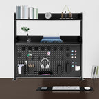 Dlinanta Clamp-On Pegboard Desk Organizer, 2-Tier Clamp On Desk Shelf - Image 4