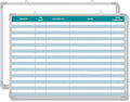 Lined Whiteboard Blank Grid Aluminum Frame Dry Erase Board Reusable Wall by Unknown